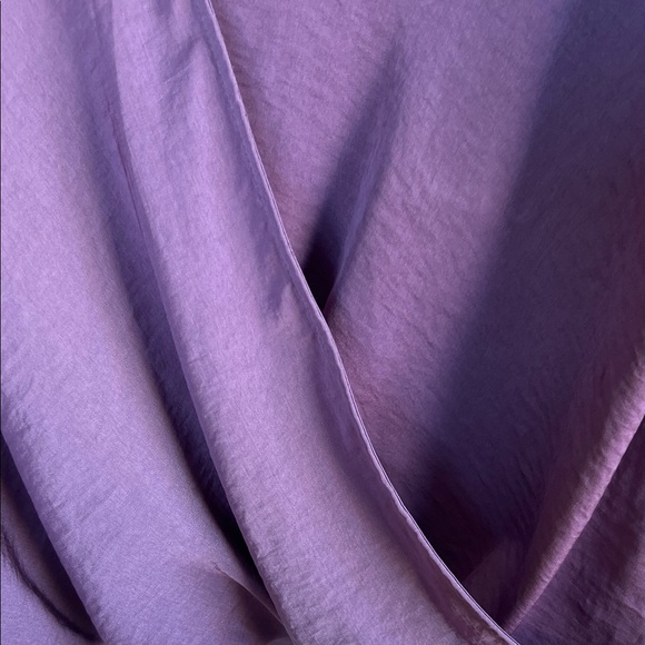 Express Women's Plum Ruffle Sleeve Blouse - Picture 6 of 16